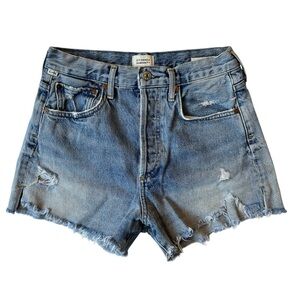 Citizens of Humanity Marlow shorts 25 High rise waist Button fly Organic cotton